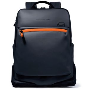 Leather laptop backpack with anti-scratch inserts
