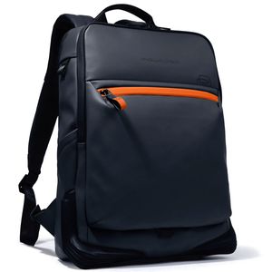 Leather laptop backpack with anti-scratch inserts