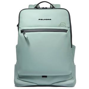 Leather laptop backpack with anti-scratch inserts