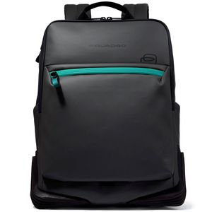 Leather laptop backpack with anti-scratch inserts