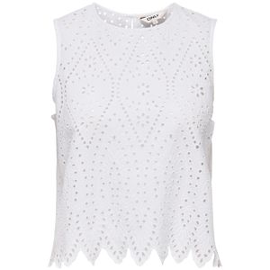 Onltulum top with all-over embroidery