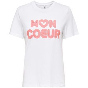 Onlariya white cotton t-shirt