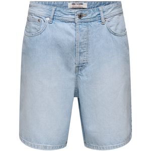 Onsfade light denim bermuda shorts