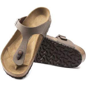 Ciabatta Gizeh Birko-Flor Nubuck Mocca Narrow Fit