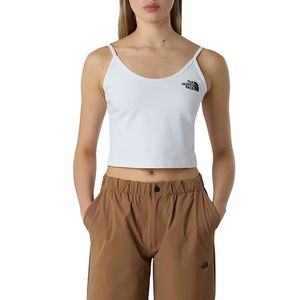 Cotton short tank top with logo