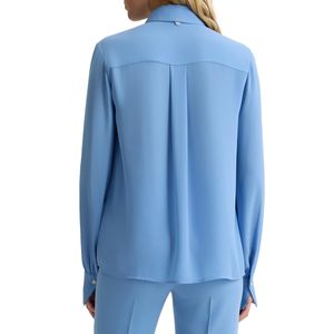 Camicia in georgette con pieghe e bottoni