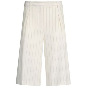 White pinstriped bermuda shorts