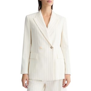 Blazer doppiopetto gessato con bottoni
