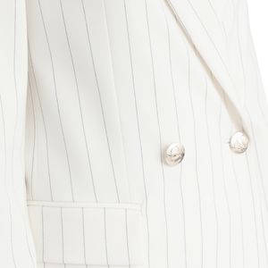 Blazer doppiopetto gessato con bottoni