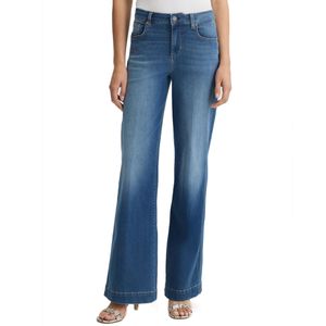 Faded five-pocket flare jeans