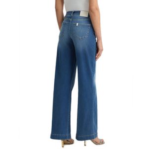 Faded five-pocket flare jeans