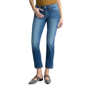 Jeans skinny cropped con risvolti