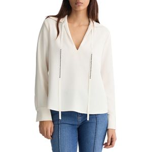 Blusa con strass sui lacci