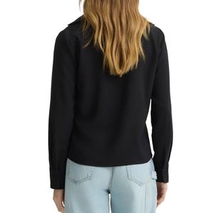Blusa con strass sui lacci