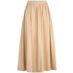 Poplin skirt with elastic waist
