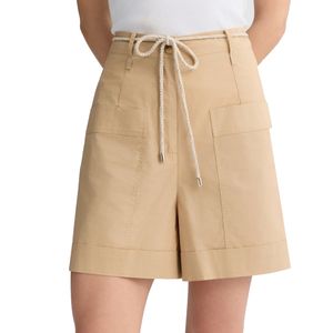 Poplin shorts with belt