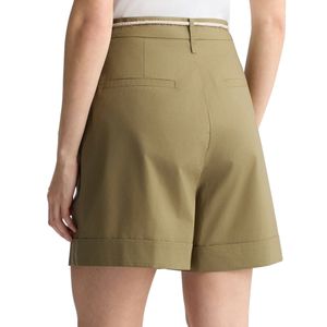 Poplin shorts with belt