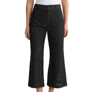 Cropped trousers with cotton embroidery