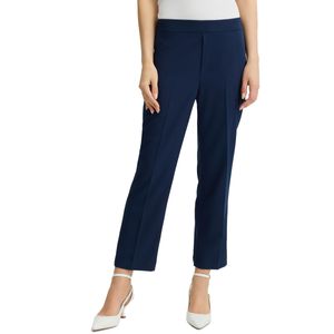Cropped trousers with crease