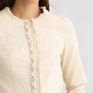 Giacca in cotone con strass