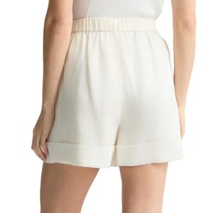 Shorts in ramiè con logo