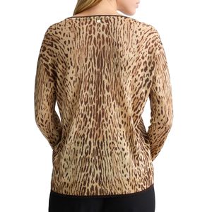 Maglia con scollo a V e stampa all over