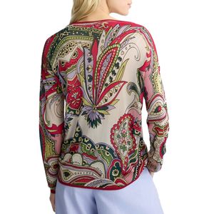 Maglia con scollo a V e stampa all over