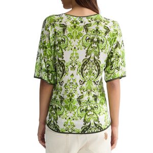 T-shirt con logo e fantasia all over
