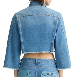 Blue denim cropped jacket
