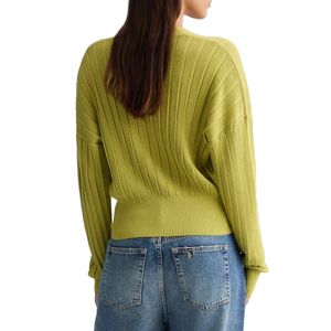 Cardigan a coste in lurex