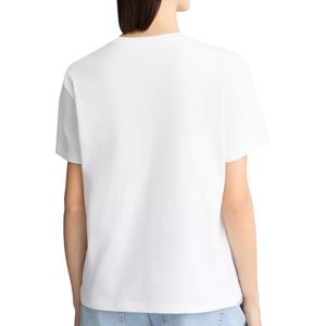 Cotton T-shirt with rhinestone print