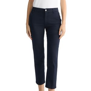 Pantalone tinta unita cropped a vita alta