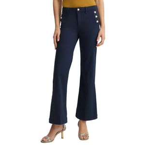 Pantalone flare con bottoni dorati