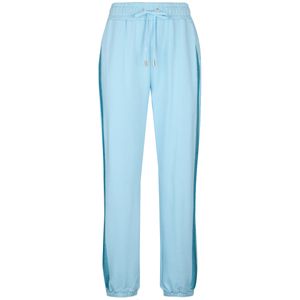 Jogger azzurro con banda di strass