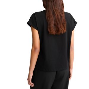 T-Shirt con logo e risvolti