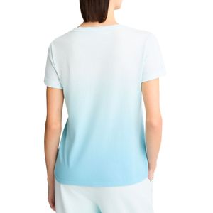 T-Shirt sfumata con logo di strass