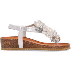Wedge sandal with stones