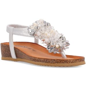 Wedge sandal with stones