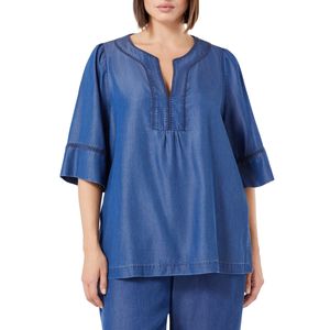 Blusa blu in denim Aceto