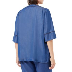 Blusa blu in denim Aceto