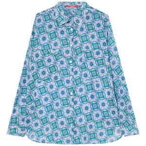 Camicia azzurra con fantasia Abituro