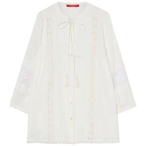 White shirt with lace inserts Sumatra
