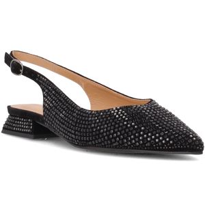 Pointed slingback with rhinestones