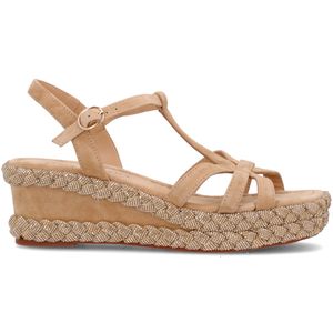 Zeppa in suede con strass