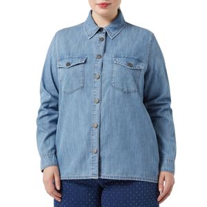 Denim shirt with rhinestones Absenzi