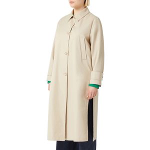 Beige Cats Long Raincoat