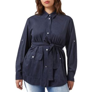 Raft jacket in suede jersey