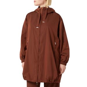 Brown Mink Parka in Nylon Canvas