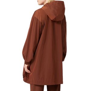Brown Mink Parka in Nylon Canvas