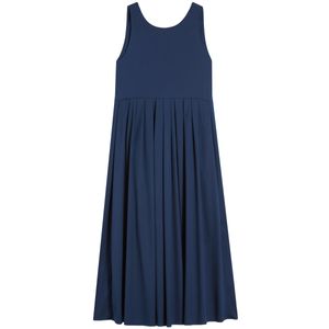 Tubino blu in popeline Moira